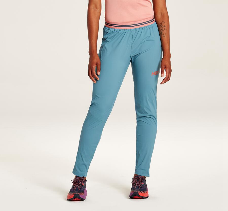 Hoka Australia One One Wind - Womens Pants Blue - PWBOI-9607